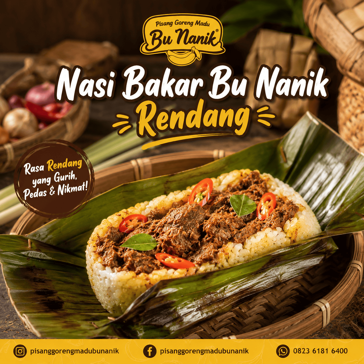 Nasi Bakar Bu Nanik Rendang